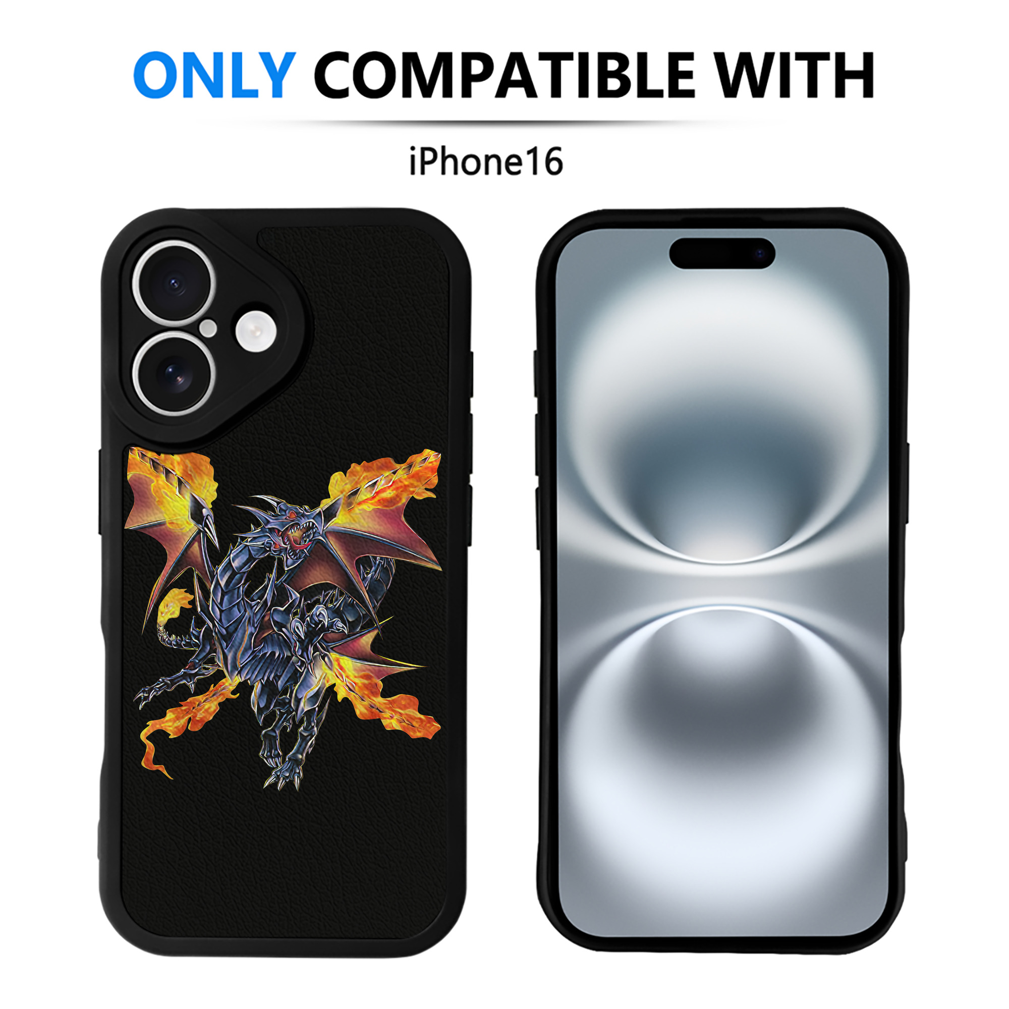 （画像用） 遊☆戯☆王 Yu-Gi-Oh! 【iPhone 16シリーズ対応】シリコンスマホケース（レザー調） 材質：シリコン